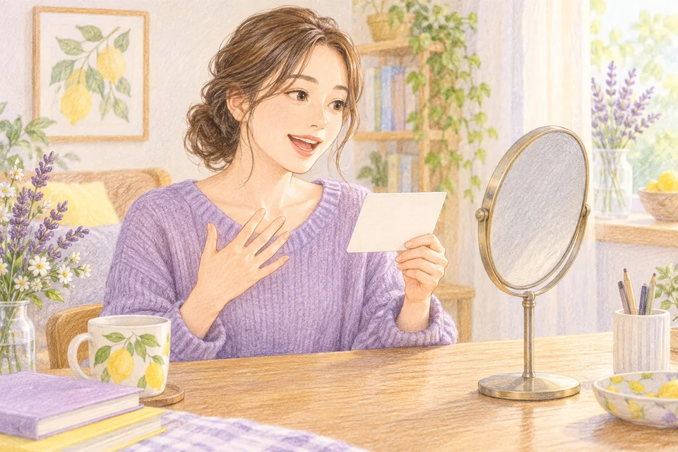 志望動機を自分の言葉で練習するイメージ(AI生成)